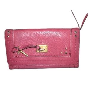Pink Chloe Leather Women's Long Wallet